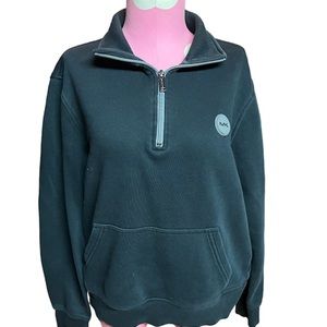 Michael Kors Black Quarter Zip-Up Pullover!